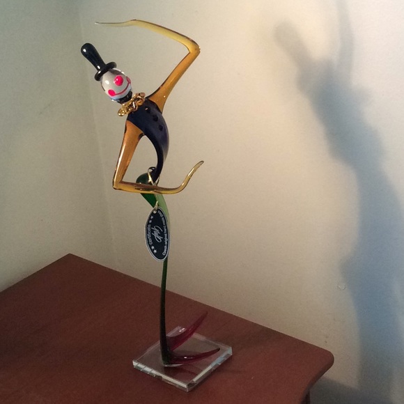 20’ Czech Original Hand Made Tall Clown Glass Art Sculpture - Picture 4 of 7